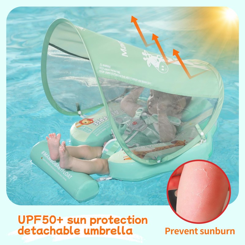 Mambobaby Float with Canopy and Tail New Upgraded Non-Inflatable Baby