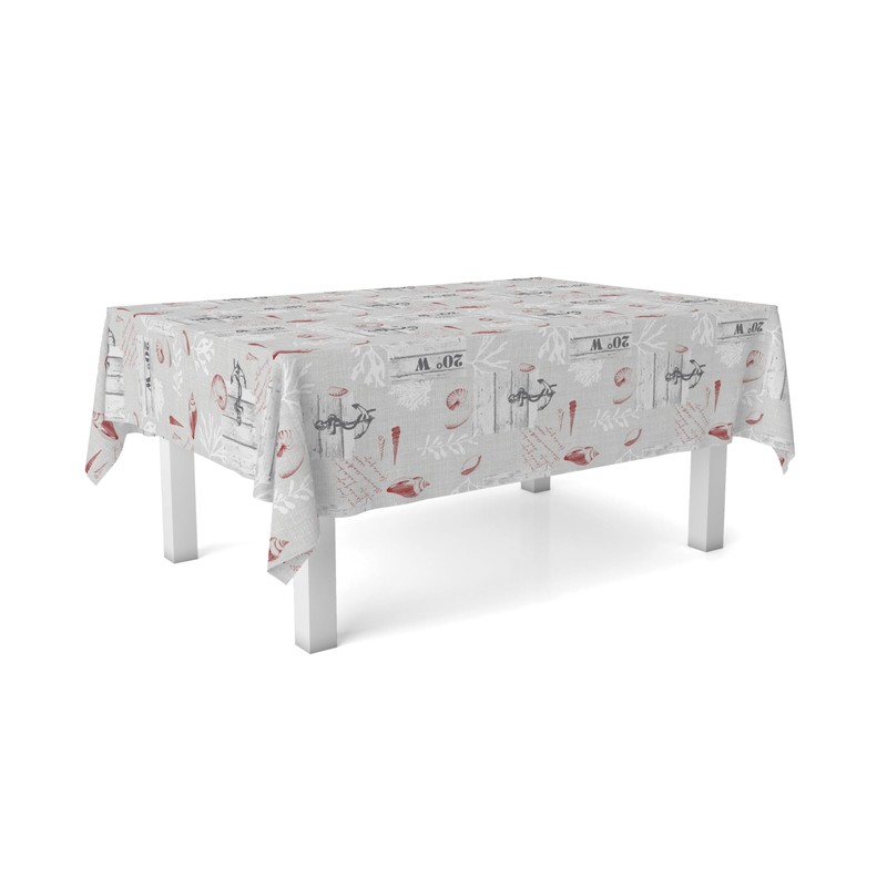 Martina Home Narcea Red Oilcloth Tablecloth 100 x 140 cm