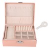 Jewelry Box Organizer 2 Layer Jewelry Storage Case PU Leather