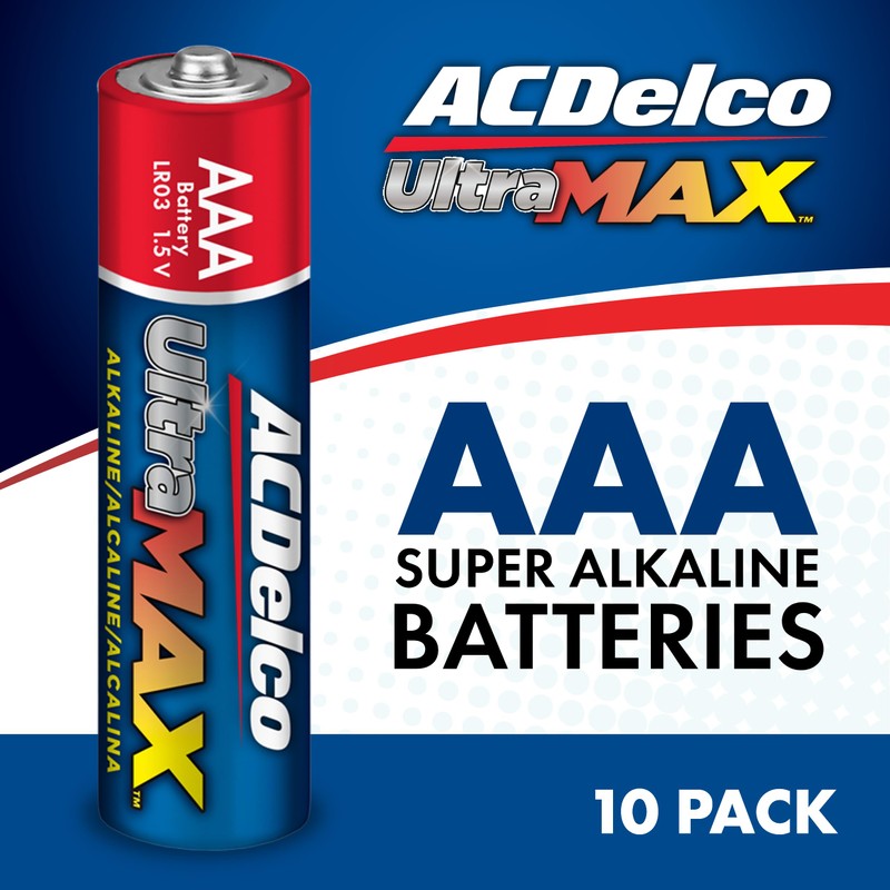 Powermax ACDelco UltraMAX 10-Count Triple AAA Batteries, Alkaline Battery with