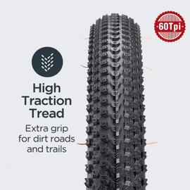 Replacement Bike Tire -26’’x1.95’’, 27.5’’x2.1’’, 27.5’’x2.2’’, and 29’’x2.2’’ Durable Folding Mountain Bike Tire - 60 TPI Bicycle Tires for Mountain Bike Bicycle (RETRO-27.5X2.1)