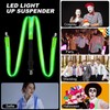 Ainiv LED Light-Up Braces, Back Braces, Neon Stripes, Y-Shape Braces,