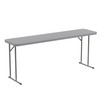 Flash Furniture Kathryn Commercial Grade 6-Foot Gray Plastic Folding Training