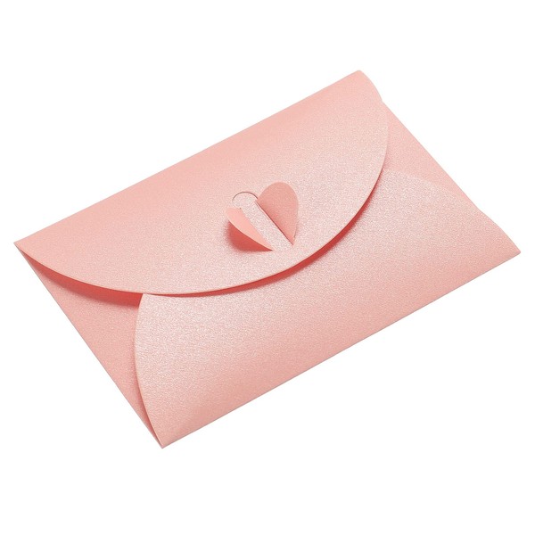 PATIKIL Mini Envelopes, 24 Pack Heart Clasp Tiny Items Storage