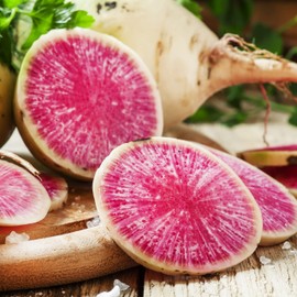 Watermelon Radish 500 Seeds,6 Grams Asian Heirloom Raphanus sativus, Non-GMO Open Pollinated Heirloom Watermelon Radish Seeds
