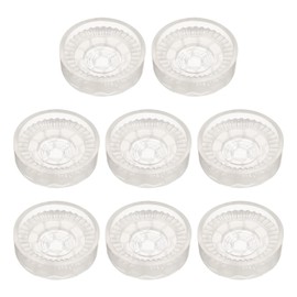 sourcing map 8pcs Rubber Furniture Caster Cups Round Chair Leg Floor Protectors Non-Slip Furniture Pads Grips Stoppers for Hardwood Floors, Transparent (Fit 0.8-1.6 Inch Chair Leg)