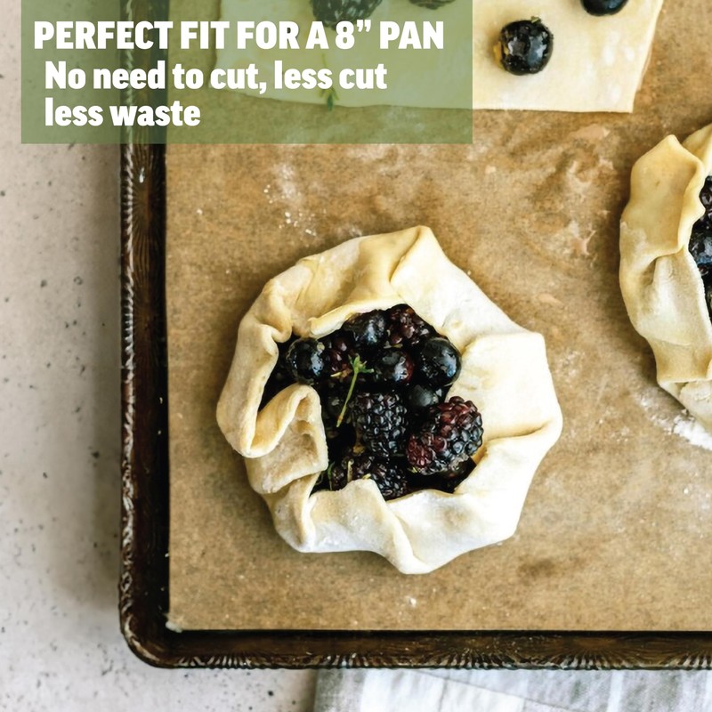 Zenlogy 8x8 Parchment Squares (200 sheets) - Unbleached, Non-stick, Pre-cut