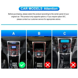 8Core 6+128G Car Stereo for Hyundai Sonata 2010-2015 with Wireless Carplay Android Auto, 9 Inch Android 13 1280 * 720 Touch Screen Car Radio with DSP BT 5.0 GPS WiFi SWC+ AHD Backup Camera Mic