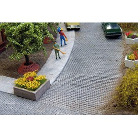 modellbahn-exklusiv Juweela Flexyway 28266 Cobblestone Road Old Town, 2 x Curves, Gauge H0, 1:87