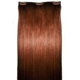 1 Piece, 100% REAL, Luxury, Clip-In Hair Extensions - 30 Grams, Remy, Human Hair (1pc, 18 inch, 33, Auburn)