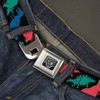 Buckle-Down Unisex Seat Belt Dinosaur Regular Belt, Multicoloured, L, multicoloured