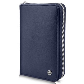 Snazzy Hawk RFID Travel Wallet Passport Holder w/Zipper - Organizer Bag for Travel Documents – Safety Essentials Cover for Men Women