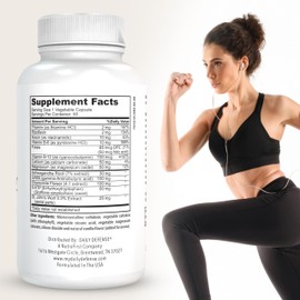 Daily Defense Mood Support Supplement - Ultra Mood 60 Count Mood Enhancer with Calcium Carbonate, Folic Acid, GABA, 5-HTP, Ashwagandha Root Extract & More - Non GMO Mood & Relaxation Supplement