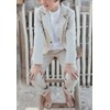 Tesscy Linen Boys Blue Suits Beach Wedding Suit Summer Casual