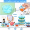 Reusable Silicone Food Storage Covers 12-Pack, Elastic Bowl Lids for