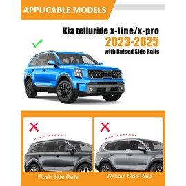 KINGGERI 300lbs Lockable Roof Rack Cross Bars Compatible with Kia Telluride X-PRO X-LINE 2023 2024 2025 with Raised Side Rails, Heavy Duty Aluminum Roof Rails Crossbars Luggage Accessories