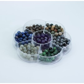 7 color 280PCS 6MM Nature Round Stone Bead Kit for Art Beading DIY Jewelry Making Bracelet Earring