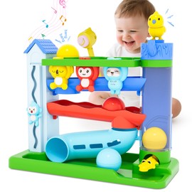 VOILBTOY Musical Toy for 1-2 Year Old Boys,Educational Baby Toys 12-18 Months,Ball Drop Toy with English & Spanish,Fine Motor Toys for Toddlers 1-3,Birthday Gift for 1+ Year Old Boy (Blue)