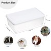 novelinks 6 Quart Clear Plastic Storage Bins with White Lids