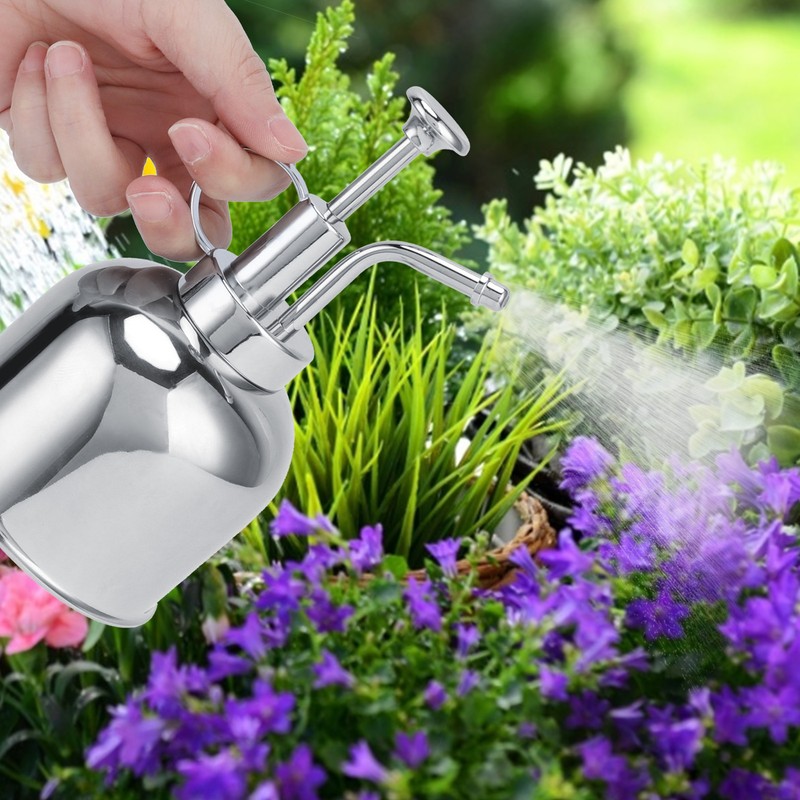 300ml Stainless Steel Watering Can Watering Flowers Small Mini Watering