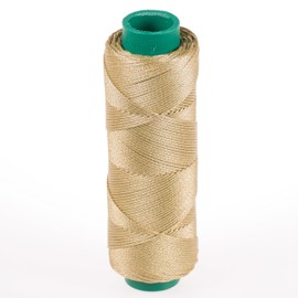 Shelver 1mm Gold String, Metallic Waxed Thread, Gold Twine, Cord for Jewellery Making, Decorating, Crafting, Leather Work - 100m (LIGHT GOLD)