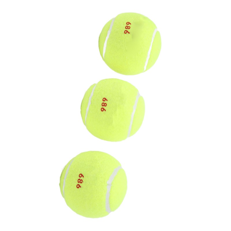 3Pcs Training Tennis Balls 2.6in Chemical Fiber Silicone Accurate Portable