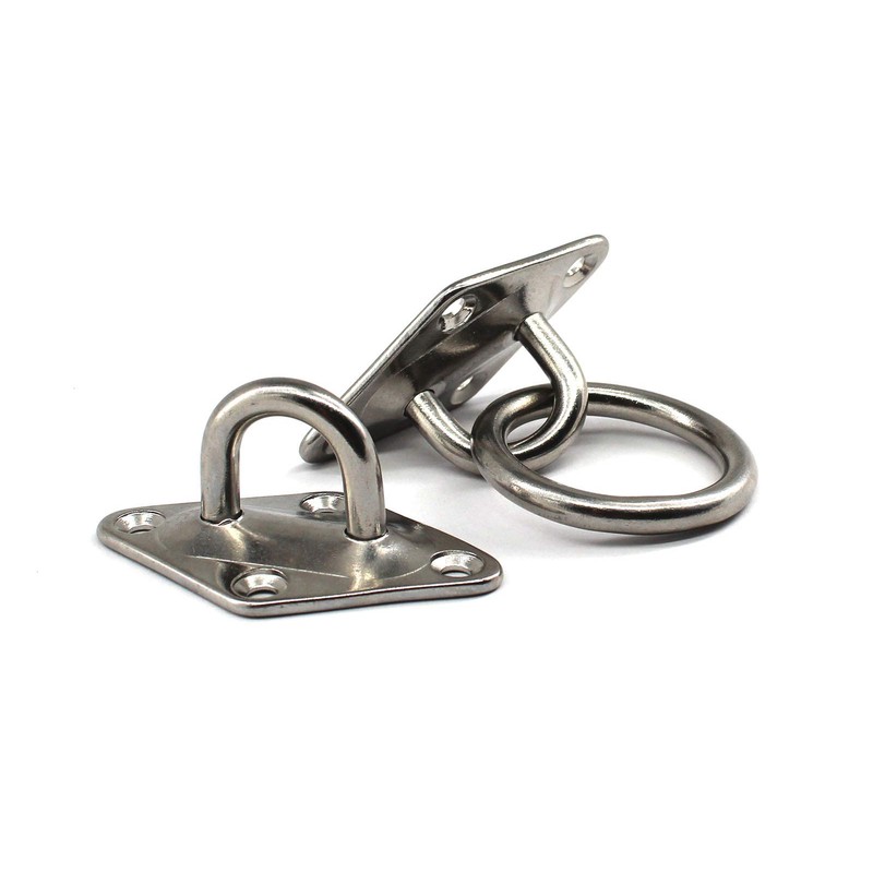 304 Stainless Steel M6 Heavy Duty Eye Plate Diamond Dech