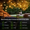 100FT G40 Solar String Lights, Globe Outdoor String Lights with