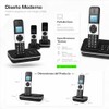D1002 TAM-T Teléfono Inalámbrico de 3 Auriculares, con Contestador Automático