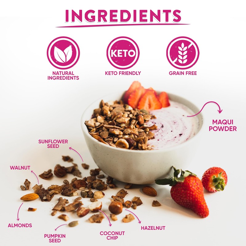Andes Secret Maqui Powder Granola - Almonds, Walnuts & Hazelnuts