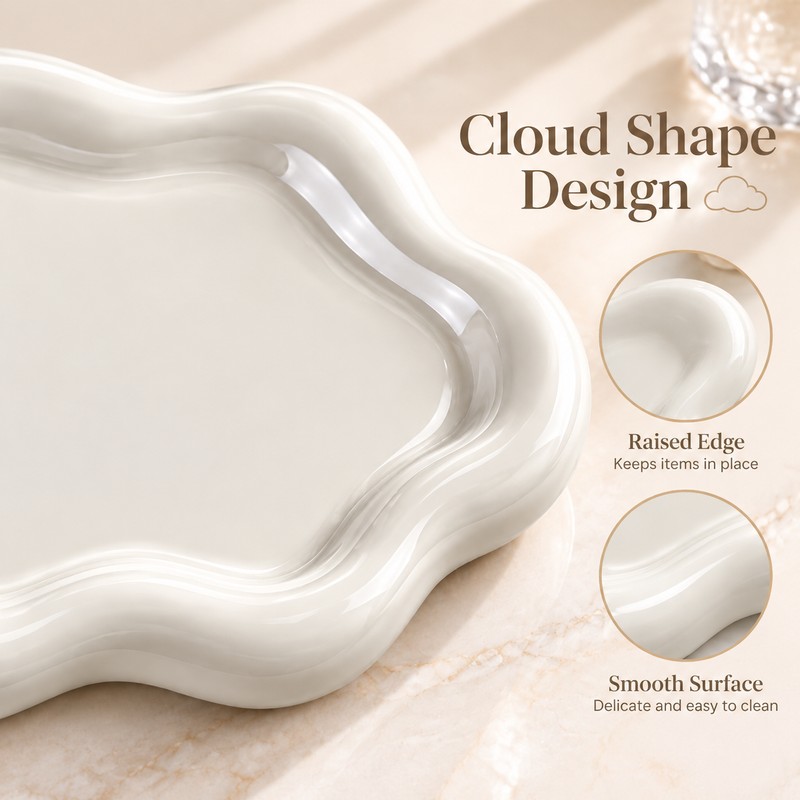 Cloud-Shaped Jewelry Tray for Ring & Earring Storage – Creative