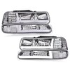PIT66 LED DRL Headlight Assembly Compatible with 1999-2002 Chevy Silverado