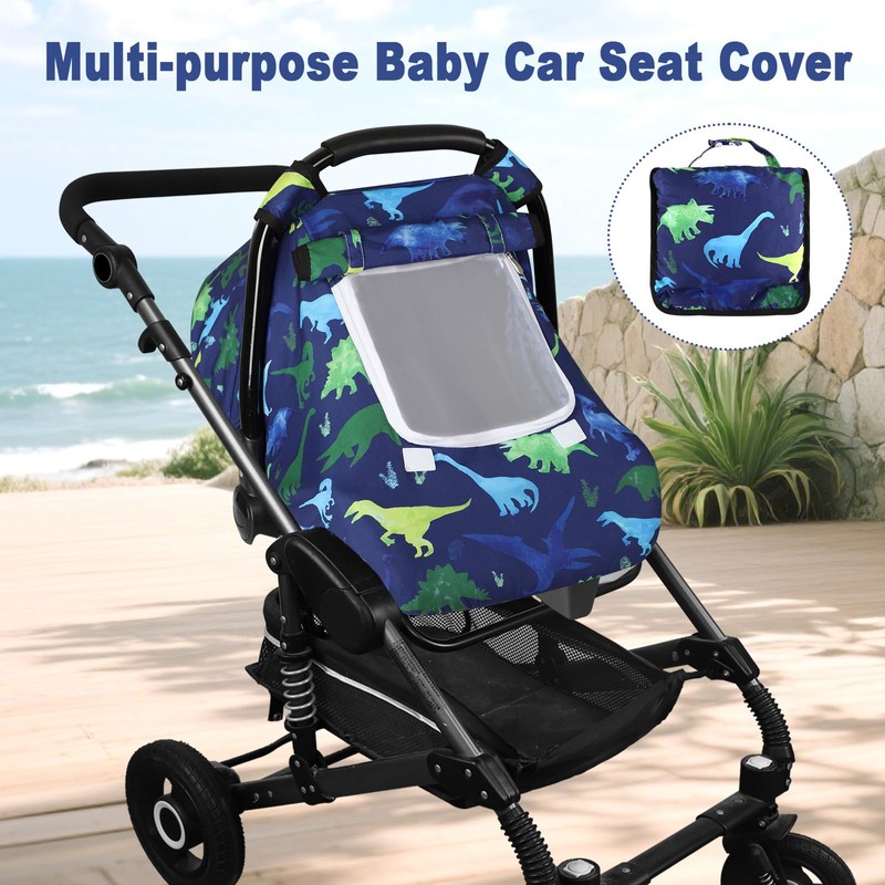 Windproof Baby Car Seat Cover, 3D Mink Dot Infant Car
