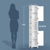 Hawkrown 67" Tall Bathroom Storage Cabinet with Lights, Slim Narrow