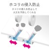 エレコム 電源タップ 4個口 スイングプラグ ほこり防止シャッター付 2m ホワイト T-TST02-22420WH