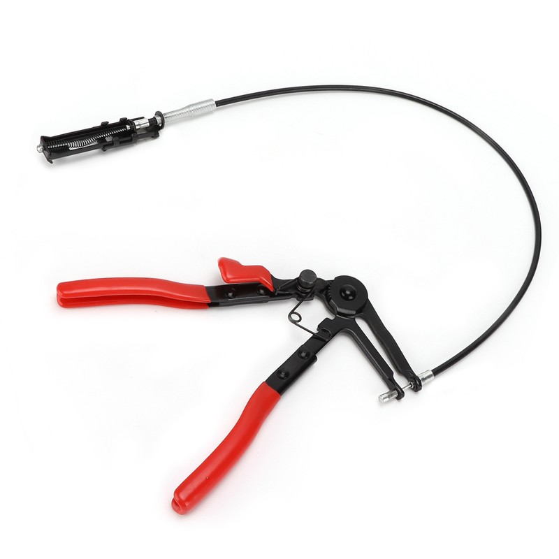 Flexible Wire Hose Clamp Plier Steel RustProof Red Black Automobile