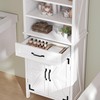 DWVO 58" Tall Storage Cabinet Bathroom Storage Cabinet with Doors