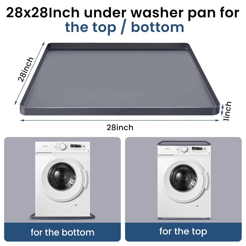 XHIKOWAT 28 x 28 inch Large Thickened Silicone Washing Machine