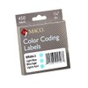 MACO Light Blue Round Color Coding Labels, 1/4 Inches in