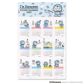 Active Corporation 2025 Sticker Calendar Doraemon Sticker (Simple)