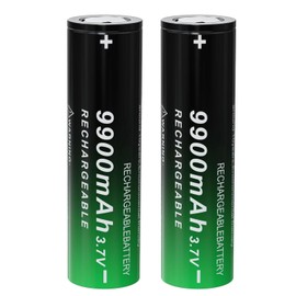 youmotu 2 Packs 18650 Rechargeable Battery 3.7V 9900mAh 18650 Flat Top Battery for Headlights etc