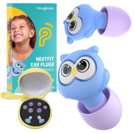 Hearprotek NESTFIT Kids Ear plugs (6-12yrs), Reusable Ear Plugs For Noise Reduction For Small Ear Canals|Kids Ear Protection For Concerts,Sports Events,Sleeping,Airplane Pressure,Focus 28dB (Sky Blue)