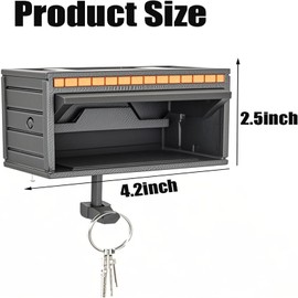 Car Garage Key Holder with Opening Door, Wall Mount Key Organizer, Small Key Organizer, Fun Key Rack for Entryway Office Home, Easy Installation Key Hooks (Black)