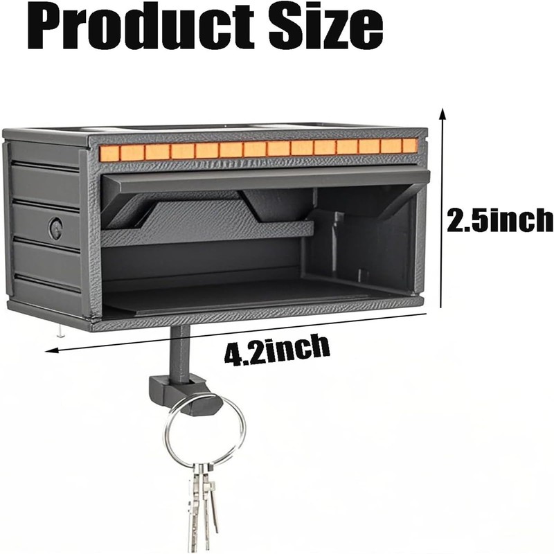 Car Garage Key Holder with Opening Door, Wall Mount Key