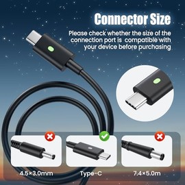 Cargador de portátil de 65 W para Dell Inspiron 15 14 13 11 17 3000 5000 7000 Latitude - Punta doble de 4,5 mm y 7,4 mm incluido - Cable de fuente de alimentación VUOHOEG 19,5 V 3,34 A
