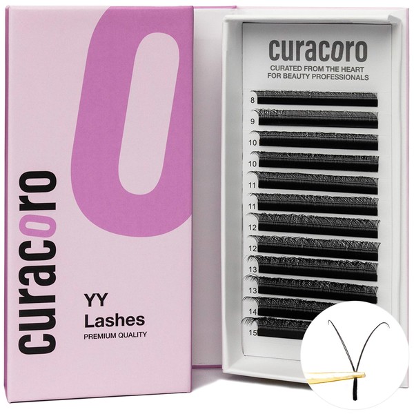 Curacoro YY Eyelashes Extensions - 2D Fans Volume Eyelashes, C