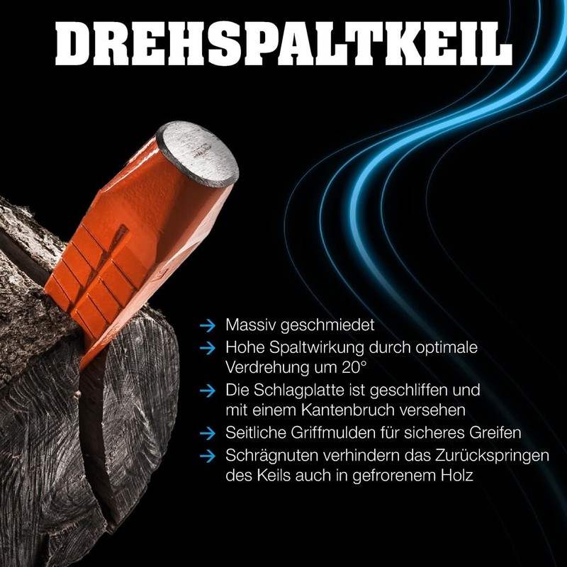 Halder Twisted Splitting Wedge, 20 Degree Twist for Enhanced Splitting