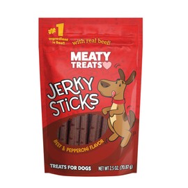 Meaty Treats Beef Flavored Jerky Sticks Dog Treats, 2.5-oz. (Pack of 8)