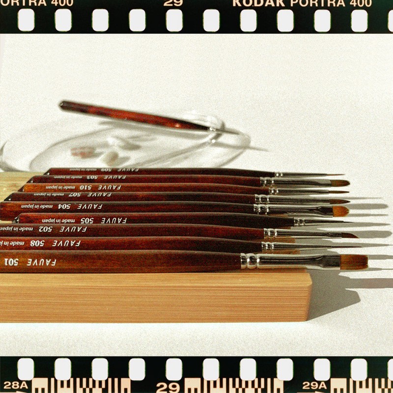 pov FOB Liner Brush 508 Long Line Fine Bristle Nail
