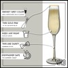 Vikko Champagne Flutes, 8.5 Ounce Toasting Champagne Flute, Smoked with